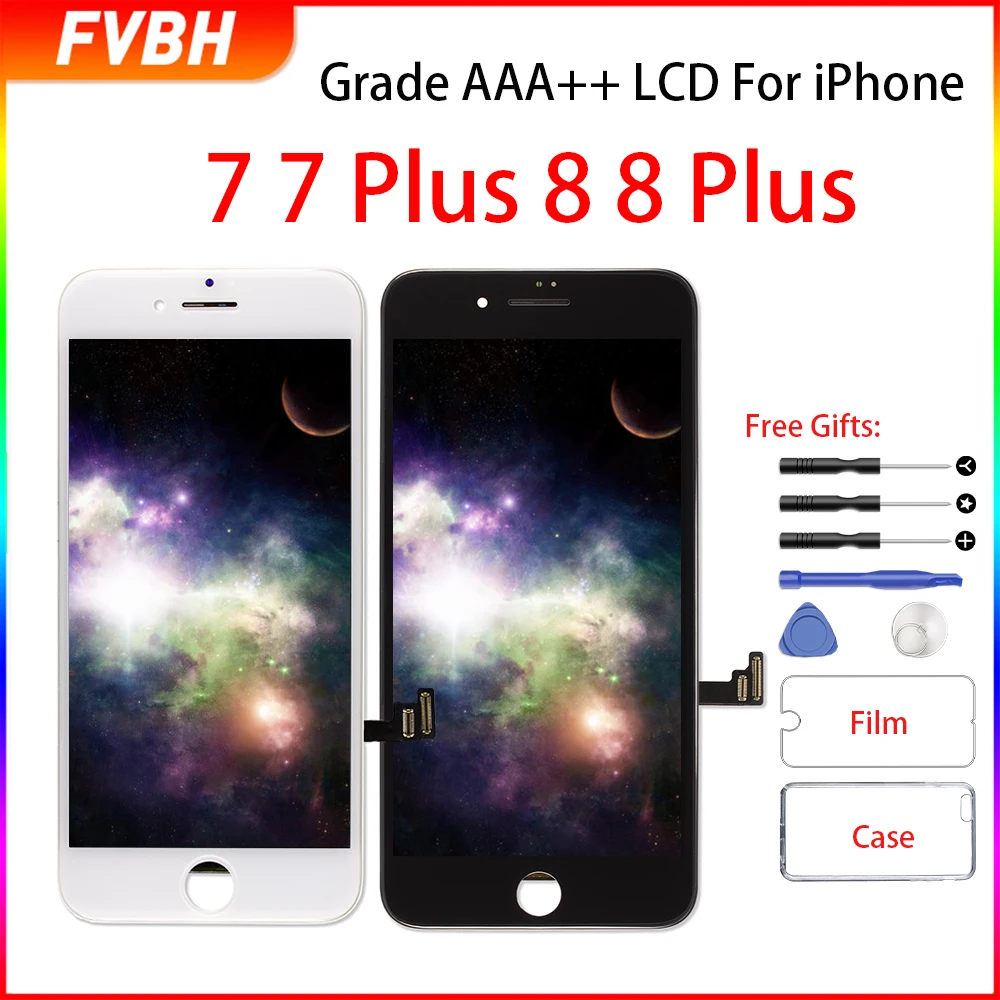 Белый и черный сенсорный ЖК-экран Ecran для iPhone 8 Plus 7 дигитайзер в сборе ЖК-дисплей