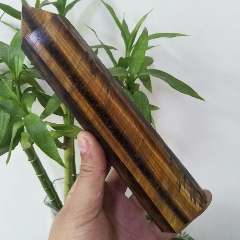 Большой тигровый глаз камень кристалл точки палочки башня фэн шуй чакры