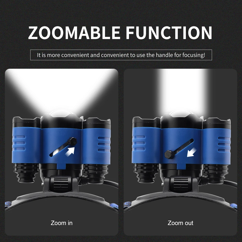 BORUiT B22 XM L2 + XPE синий светильник светодиодный налобный фонарь 4 Режим