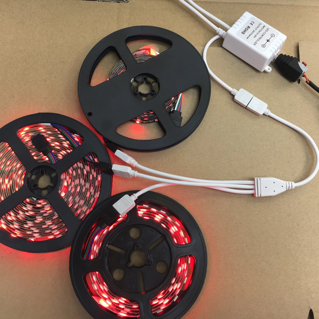 

3 Types Available 1 To 2/3/4 RGB Female Splitter Connector Cable For LED Strip Light