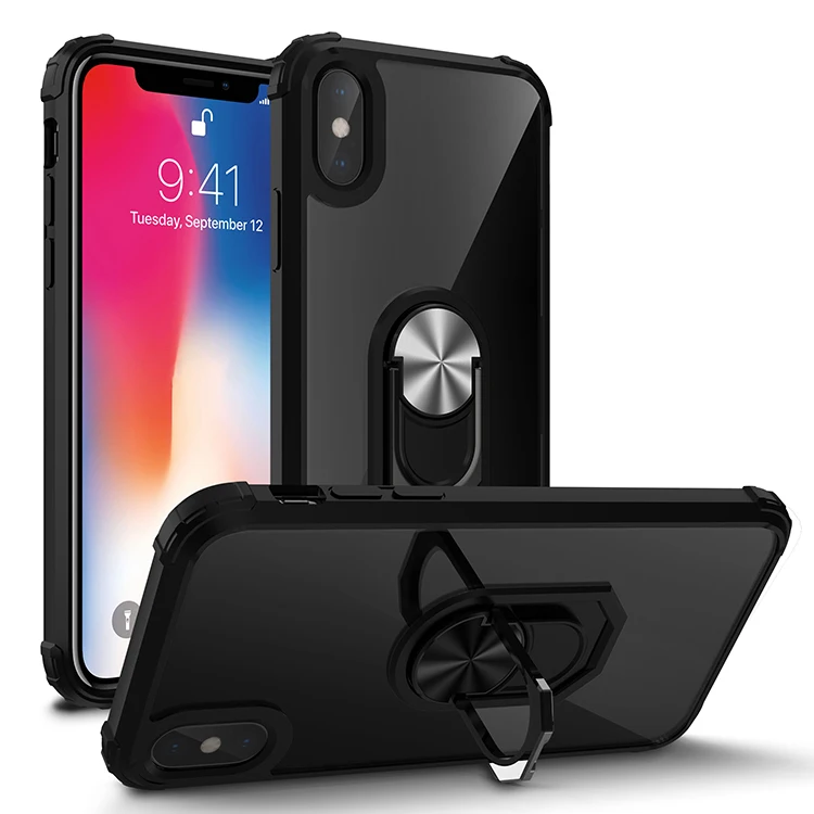 Защитный чехол с магнитной подставкой и кольцом для телефона Huawei Honor P30 Pro мягкий