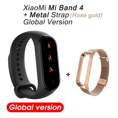 Xiaomi mi браслет 4 браслет mi band 4 Глобальный смарт-Браслет фитнес-трекер Xiaomi mi 4 браслет пульсометр SmartBand - Цвет: Global 4 Package 6