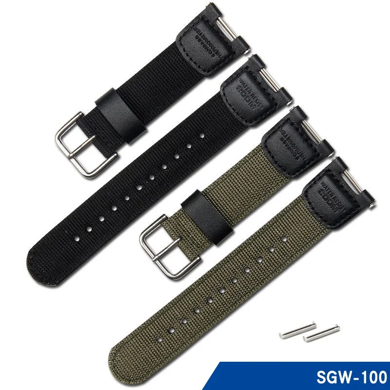 Leather Strap for prg110 SGW100 GW2000 SGW200 GW-3500B/3000B Sport Replace Nylon Band Stainless Steel Buckle Watch Accessories