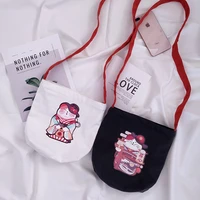 youda japanese cartoon printing little lucky cat canvas womens messenger bag cute kawaii shoulder bags shopper female phone beg