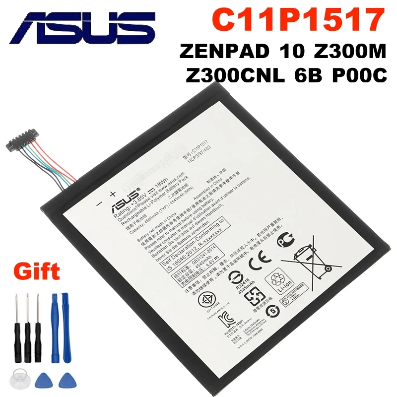 Для ASUS ZENPAD 10 Z300M Z300CNL 6B P00C с оригинальной батареей C11P1517 высокое качество 4680 мАч +