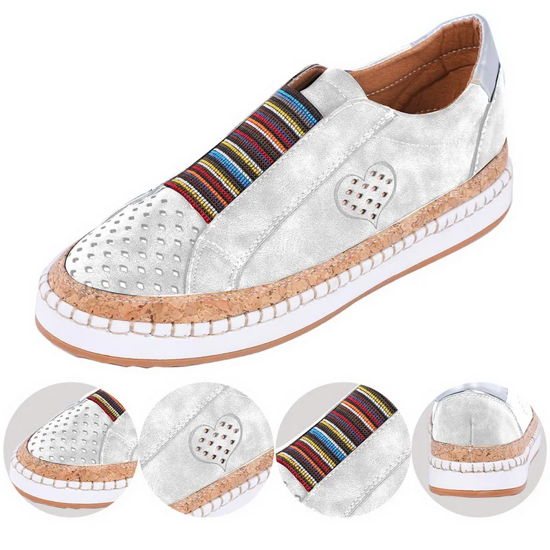 Для женщин кеды кроссовки из искусственной кожи удобные кожаные туфли слипоны