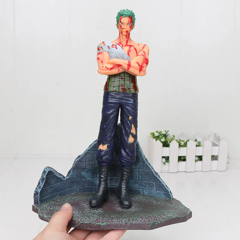

22cm GK Roronoa Zoro Anime One Piece Action Figure Cartoon Bloody Zoro Warfare Version PVC Figura Collectible Model Toys Gifts
