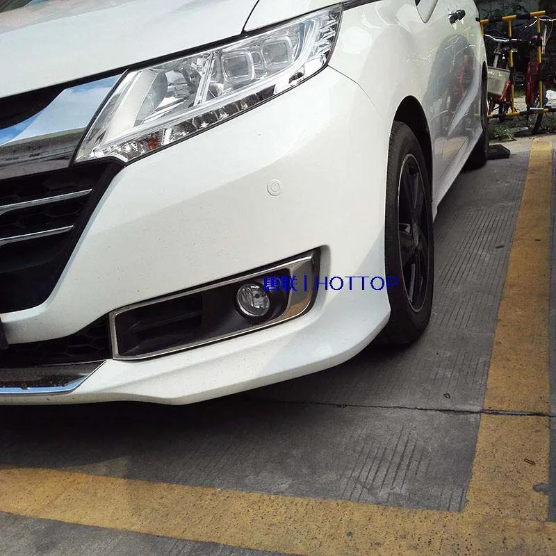 Стайлинг автомобильной крышки для Honda Odyssey 2015 2016 из нержавеющей стали передняя