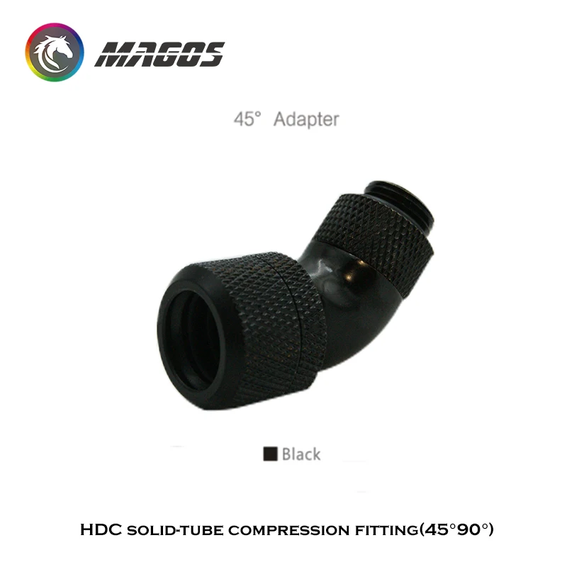 HDC Угловой 90 градусов OD14mm твердосплавный трубопровод Компрессионный фитинг G1/4