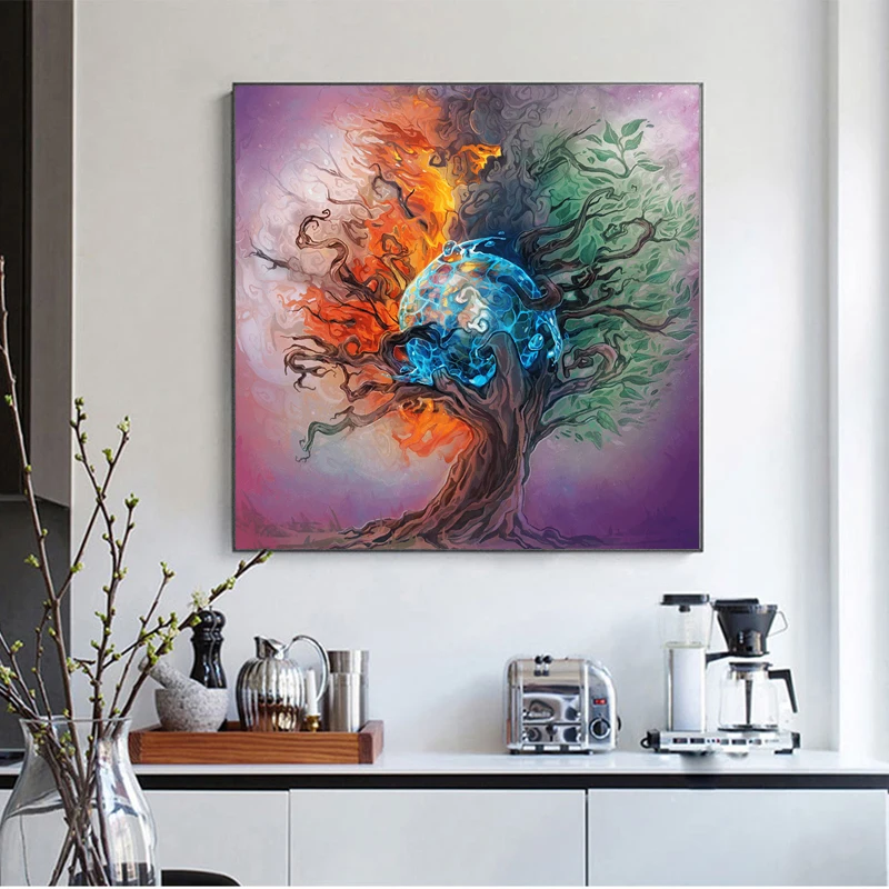 Картина маслом абстрактная на холсте Настенная картина для домашнего декора