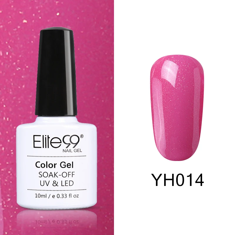 YH014 Elite99 Vernis Полупостоянный 10 мл Светодиодный УФ-гель замачиваемый пурпурный цвет светодиодный лак для ногтей нужна лампа отверждения Гель-лак - Цвет: YH014