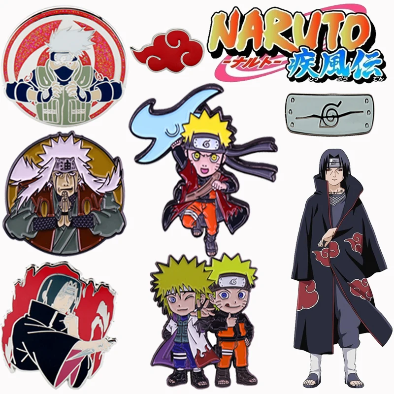 Новая брошь в виде комикса с красным облаком сасуке Шаринган значок эмалью на