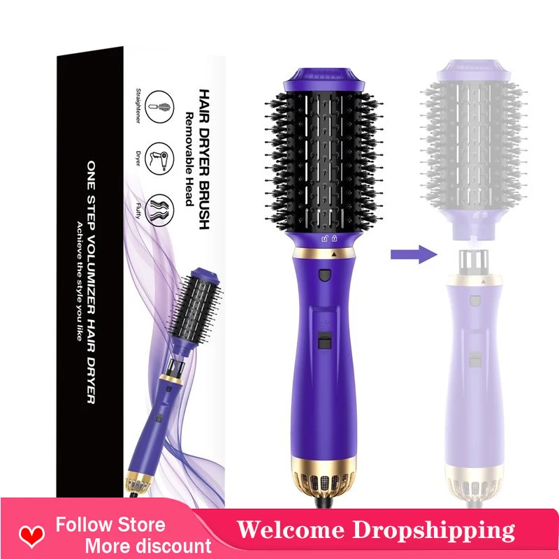 

Hair Dryer Brush Styler And Volumizer Negative Ionic Hot Air Brush Straightener And Styler For All Hair Types New Home Use Tool