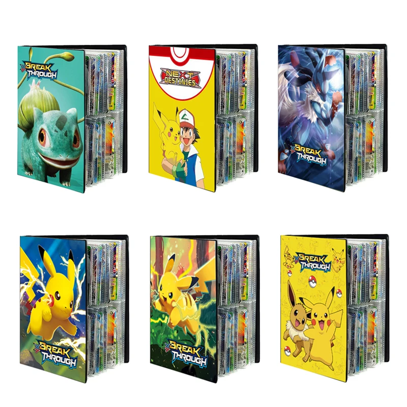 

Pokemon Cards Book Anime Figures Pikachu Card Collection Album Pocket Monster Card Thin Storage Book Children Birthday Gift