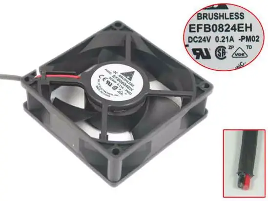 Охлаждающий вентилятор для сервера Delta Electronics EFB0824EH PM02 DC 24 В 0,21 а 80x80x25 мм