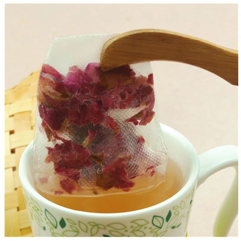 Чайные пакетики 50 шт./компл. пустые ароматизированные на шнурке 7*10 см герметичные