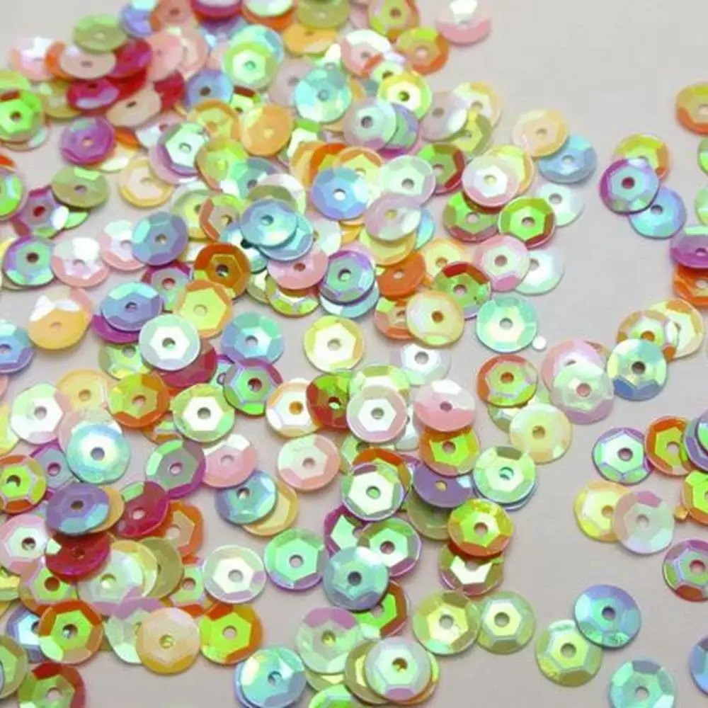 5000 шт./упак. смешанные Цвет AB 6 мм чашки с круглой свободные тесьма пайетками для