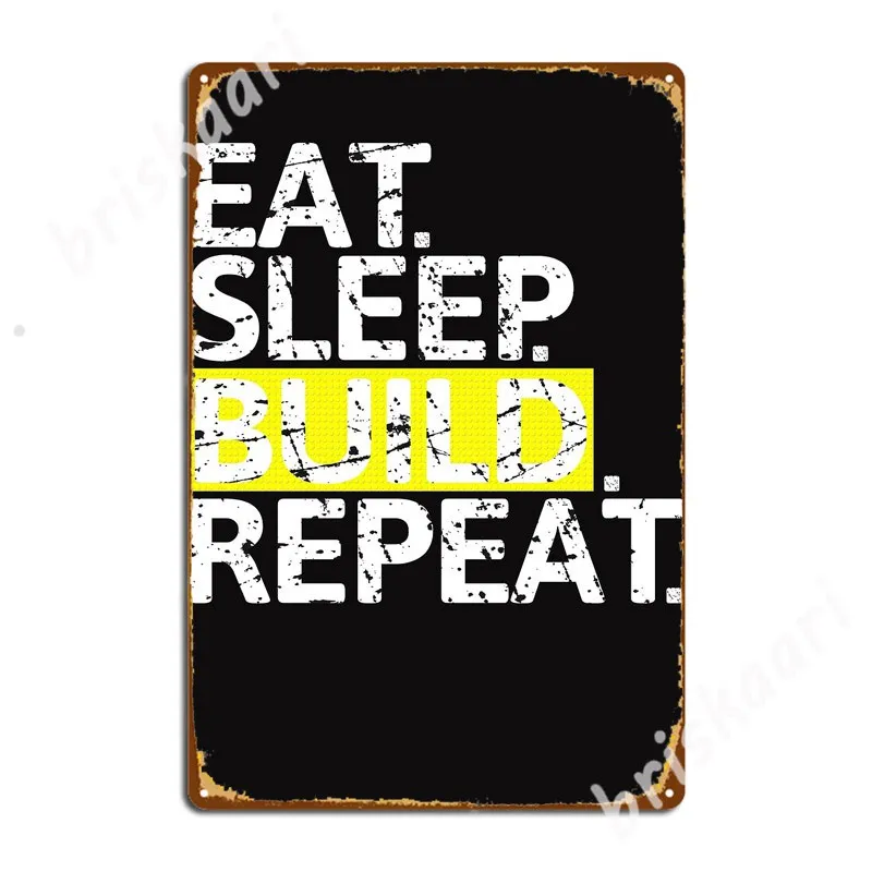 Eat Sleep сборка повторить металлические знаки вечерние настенный Декор стены паб