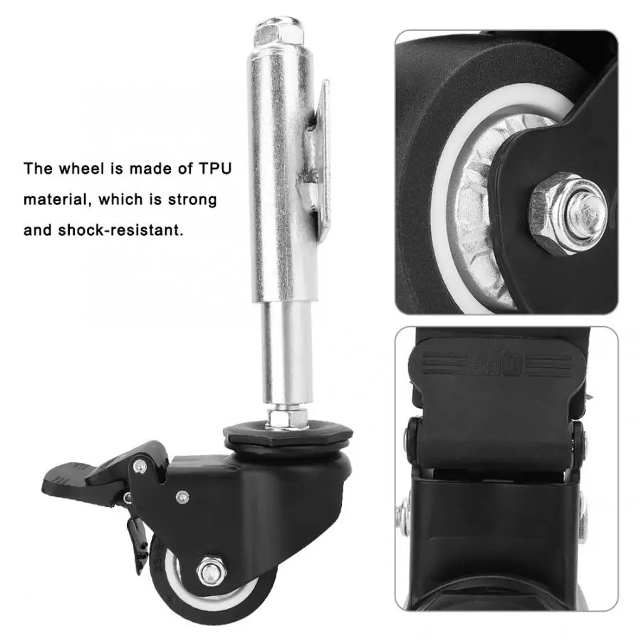 2in Универсальный кронштейн из марганцевой стали ТПУ колесо для тележки