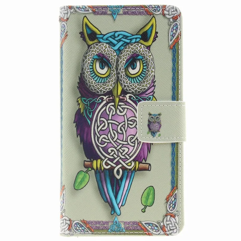 Owl Чехол для Fundas huawei P9 Lite Mini P10 P8 Lite Y3 Y5 Honor 8 9 чехол с тигром, совой, ветровым колокольчиком, роскошный откидной Чехол DP26F - Цвет: Owl