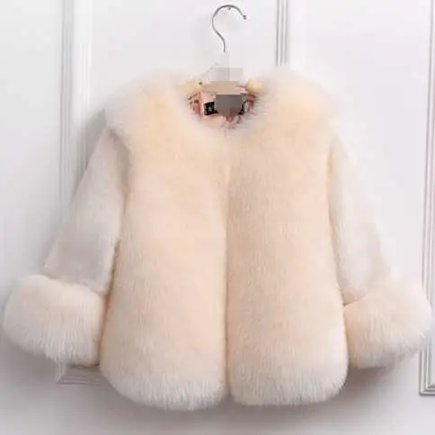 2019 зимнее меховое пальто для девочек куртки и из искусственного меха маленьких