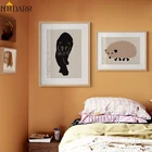 Холст с изображением милых животных, простой, современный декор для детской комнаты, картины, настенные картины, домашний декор