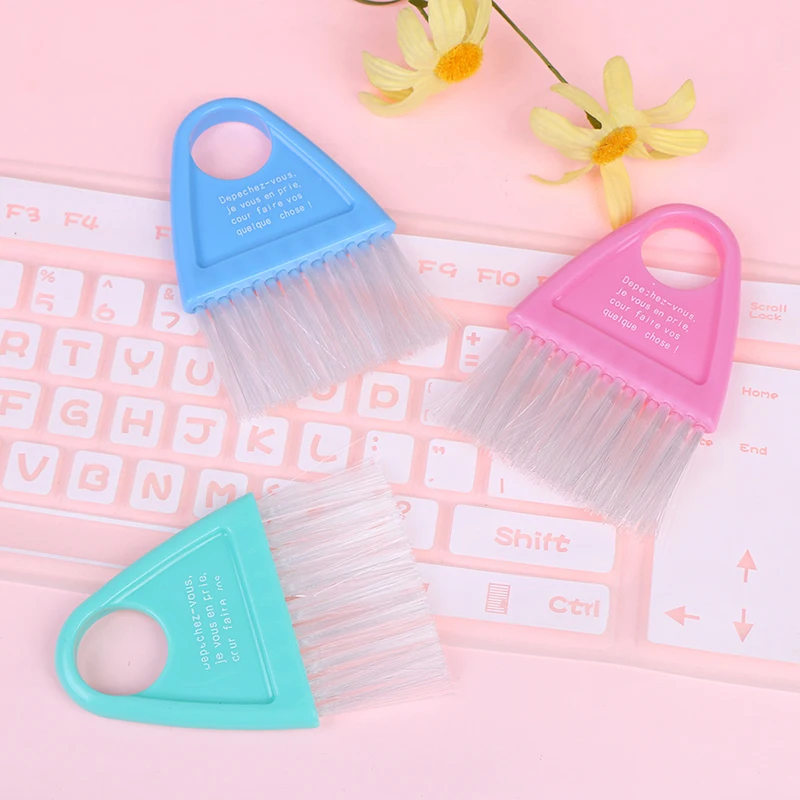 1 шт. мини настольный Пластик развертки Чистящая щетка для чистки клавиатуры