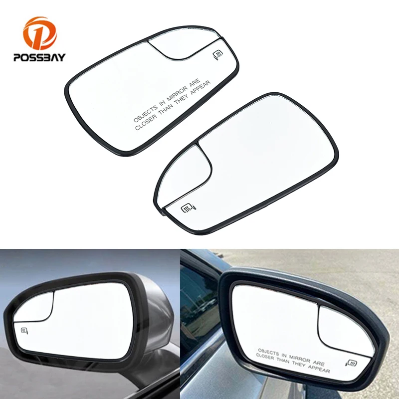 

POSSBAY 1 Piece Car Rearview Mirror Glass Heated Mirror Door Side Wing Mirror DS7Z17K707F DS7Z17K707A for Ford Fusion 2013-2020