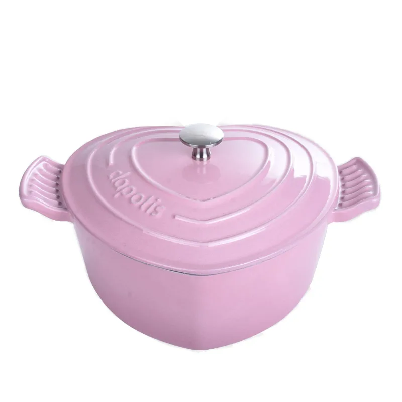 

Selected ore flower-shaped nonstick pan heart-shaped heat storage performance enamel wok cast iron soup pot