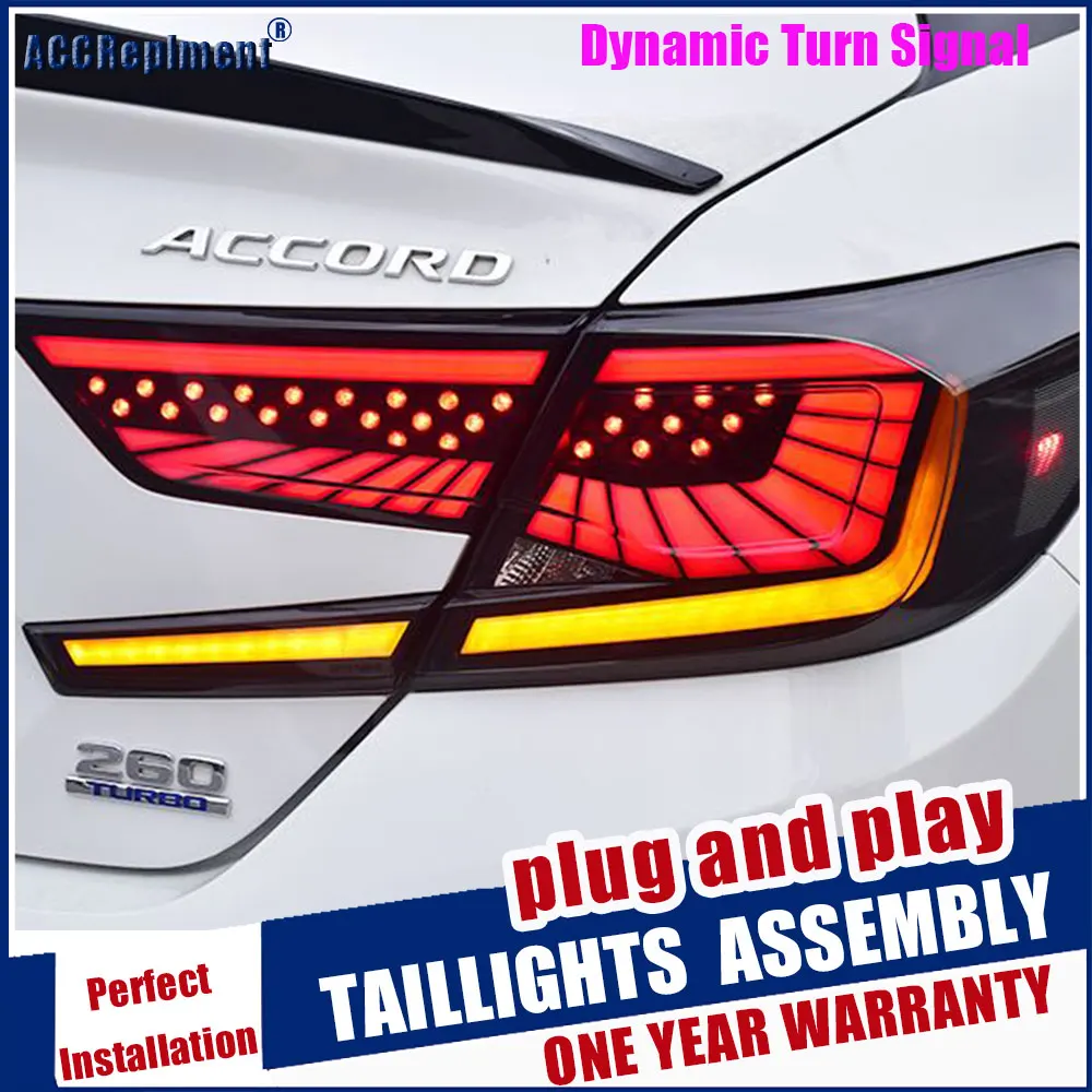 Динамический сигнал поворота для хвостовой части автомобиля светильник s Honda Accord