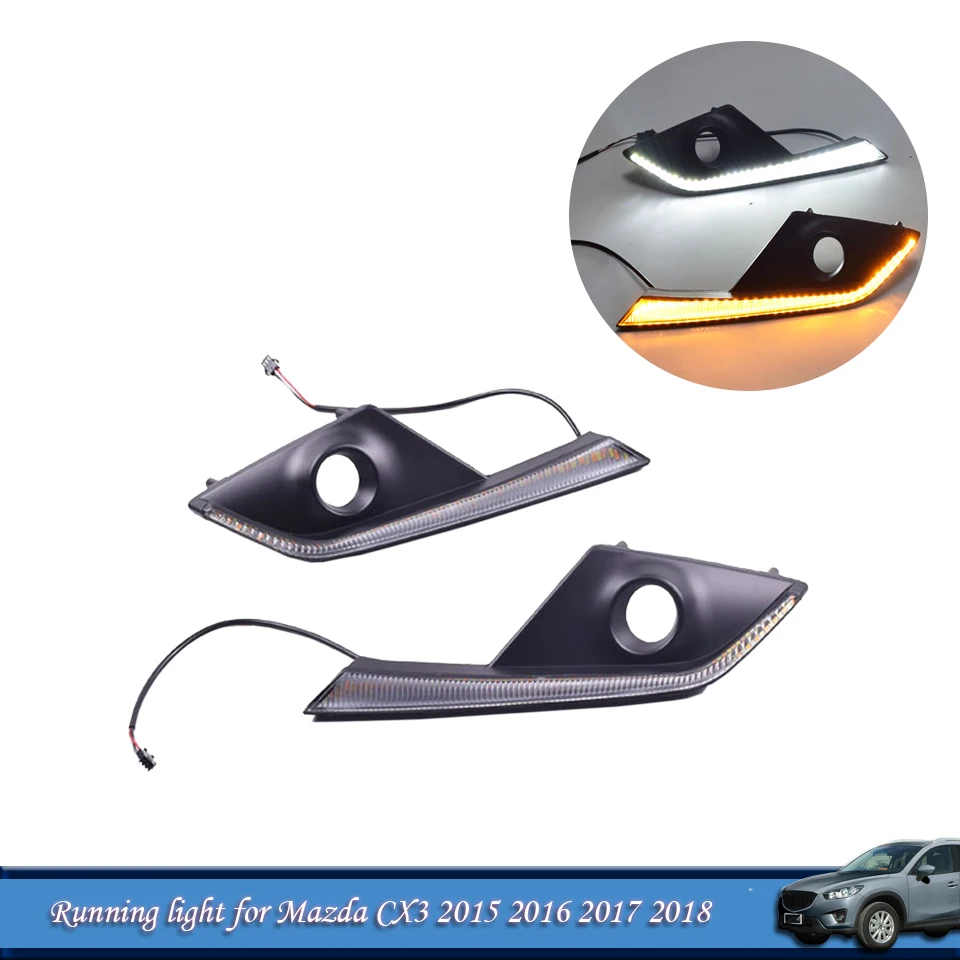 Бег светильник для Mazda CX 3 CX3 2015 2016 2017 2018 2 предмета дневные ходовые огни светодиод