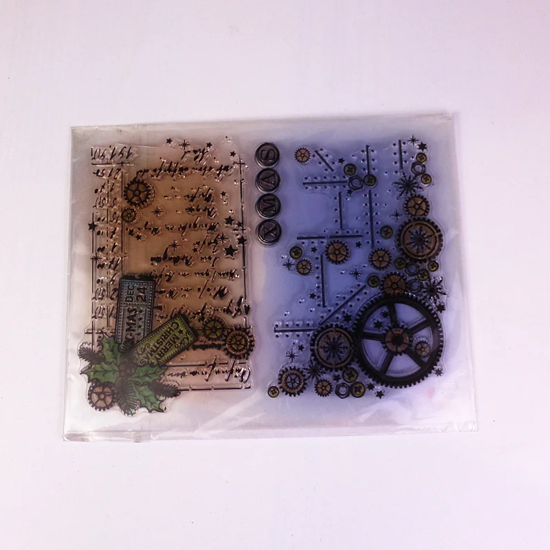 Новейший яркий цветочный прозрачный штамп фон Сделай Сам Скрапбукинг резиновая