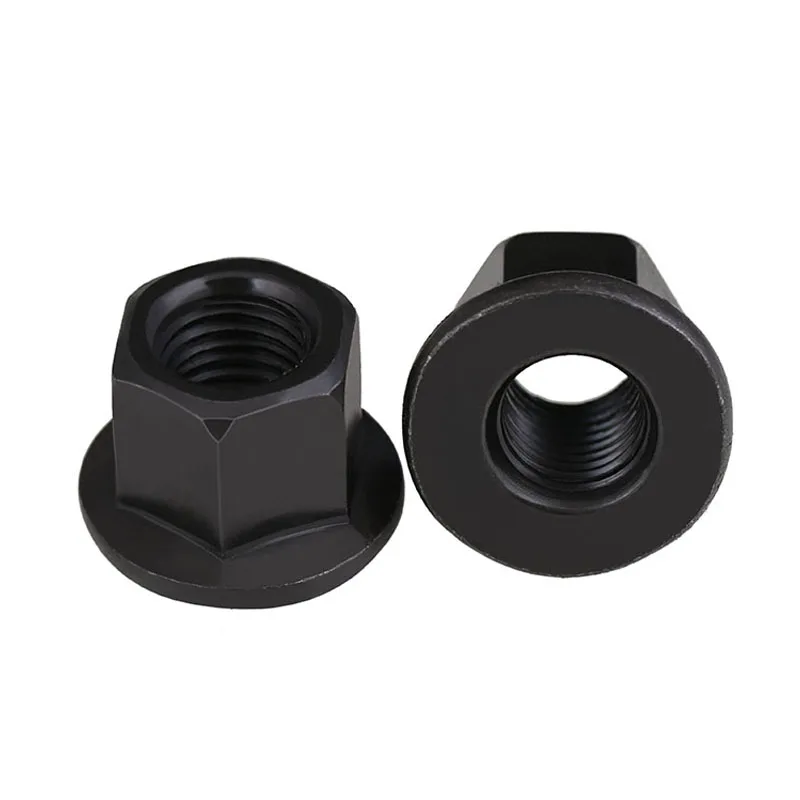 

1PCS Black Flange Washer Nut M10 M12 M14 M16 - M20 Hex Flanged Pressure Plate Nuts