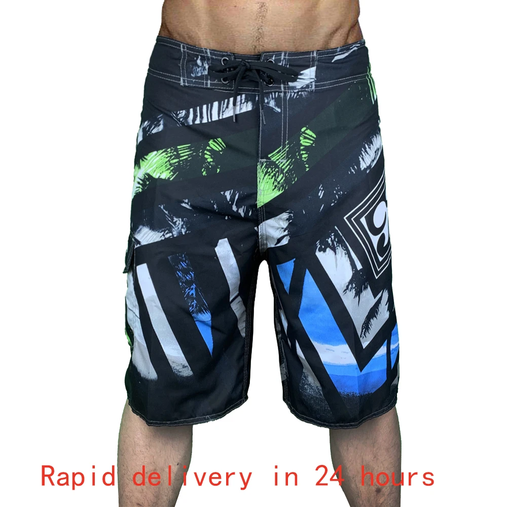 New summer board shorts men's quick dry swimming trunks swimsuit Bermuda resort surf beach pants fitness sports casual shorts