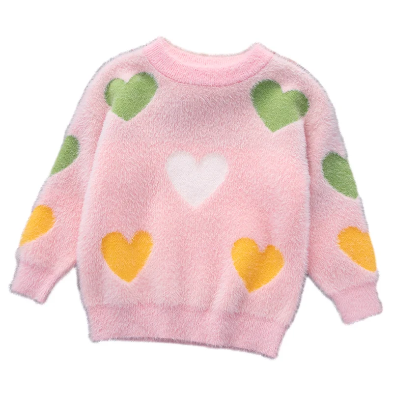 

Imitation Mink Sweaters Soft Warm Baby Girls kids Clothes Winter Long Sleeve Top