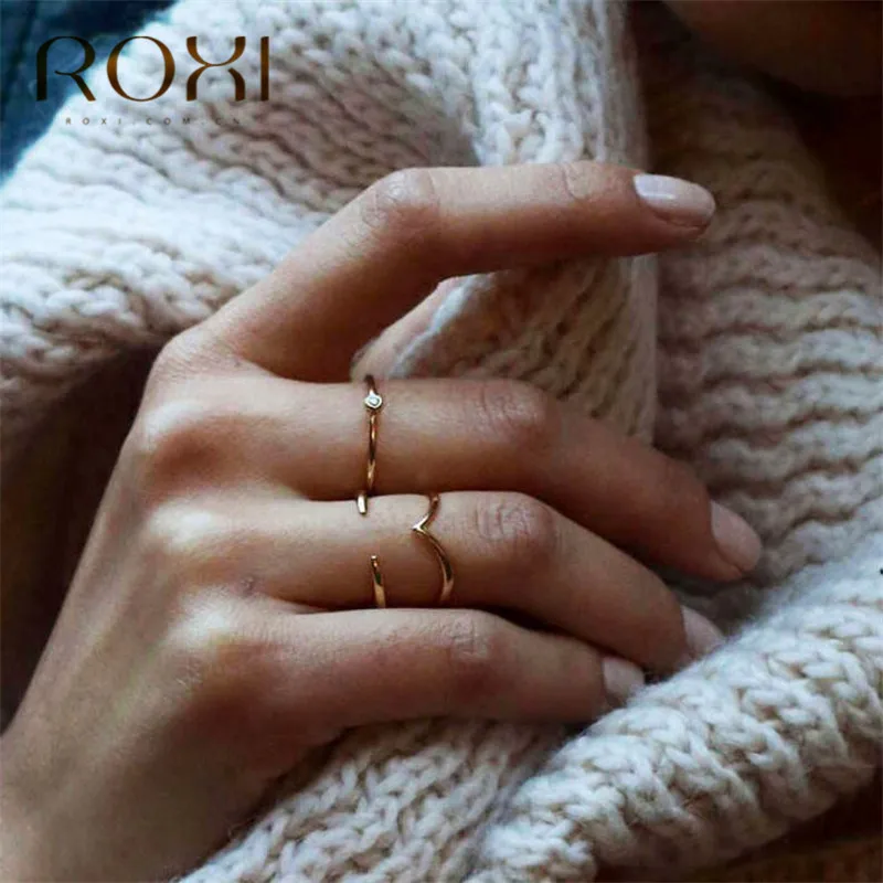 Женские регулируемые кольца ROXI открытые ювелирные изделия на безыменный палец