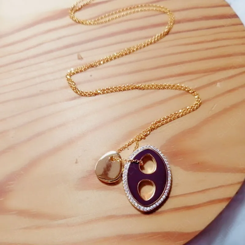 Женское ожерелье из серебра 925 пробы с эмалью | Украшения и аксессуары