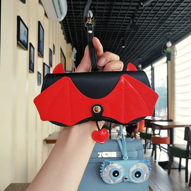 Губы пу кожаный чехол для очков Новая мода животных мультфильм женщин портативный Солнцезащитные очки футляр для очков Солнцезащитные очки милые защитные сумки