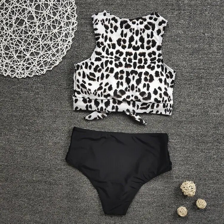 

2PCS Women Leopard Printed Push Up Bikini Set Female Padded Bra Swimwear Bandage Swimsuit Bathing Suit Outfits