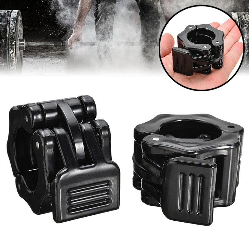 2 шт. черный пластиковый замок для штанги воротники тяжелой атлетики хомуты