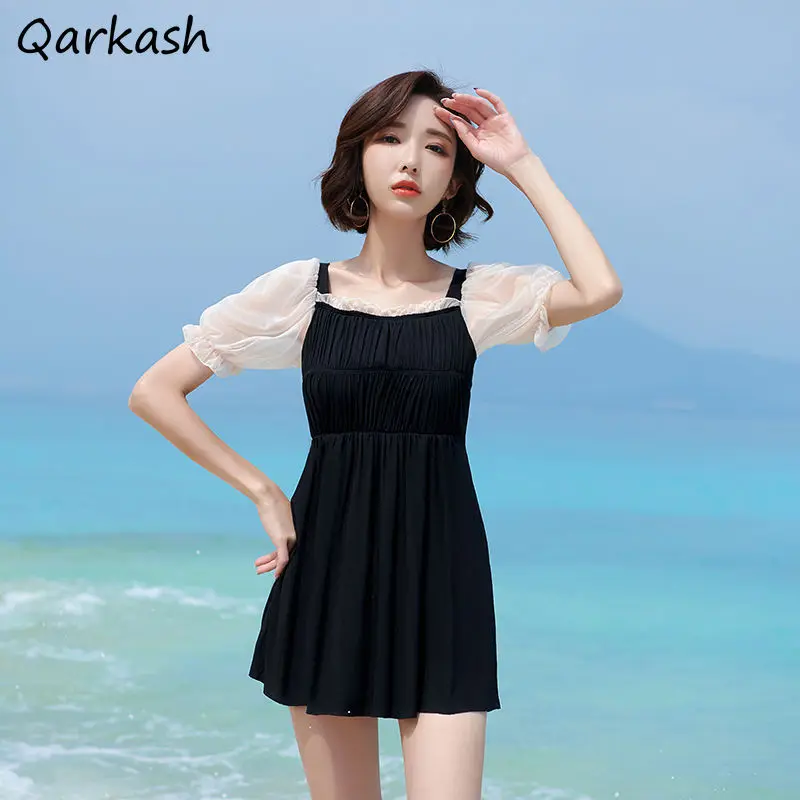 

Накидка женская цельный купальник парео Женская Черная сетка пэчворк Модный Купальник популярный купальный костюм Молодежный стиль новин...