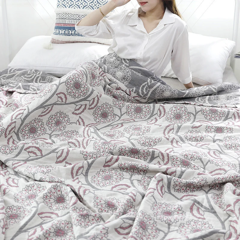 

Blanket Summer Pure Cotton Air Condition Room Quilt Super Soft Breathable Thin Throw Sofa Quilts Coverlet Cozy BDF99
