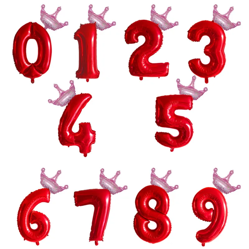 2 шт./лот 32 дюйма фольга с цифрами воздушные шары для детей день рождения