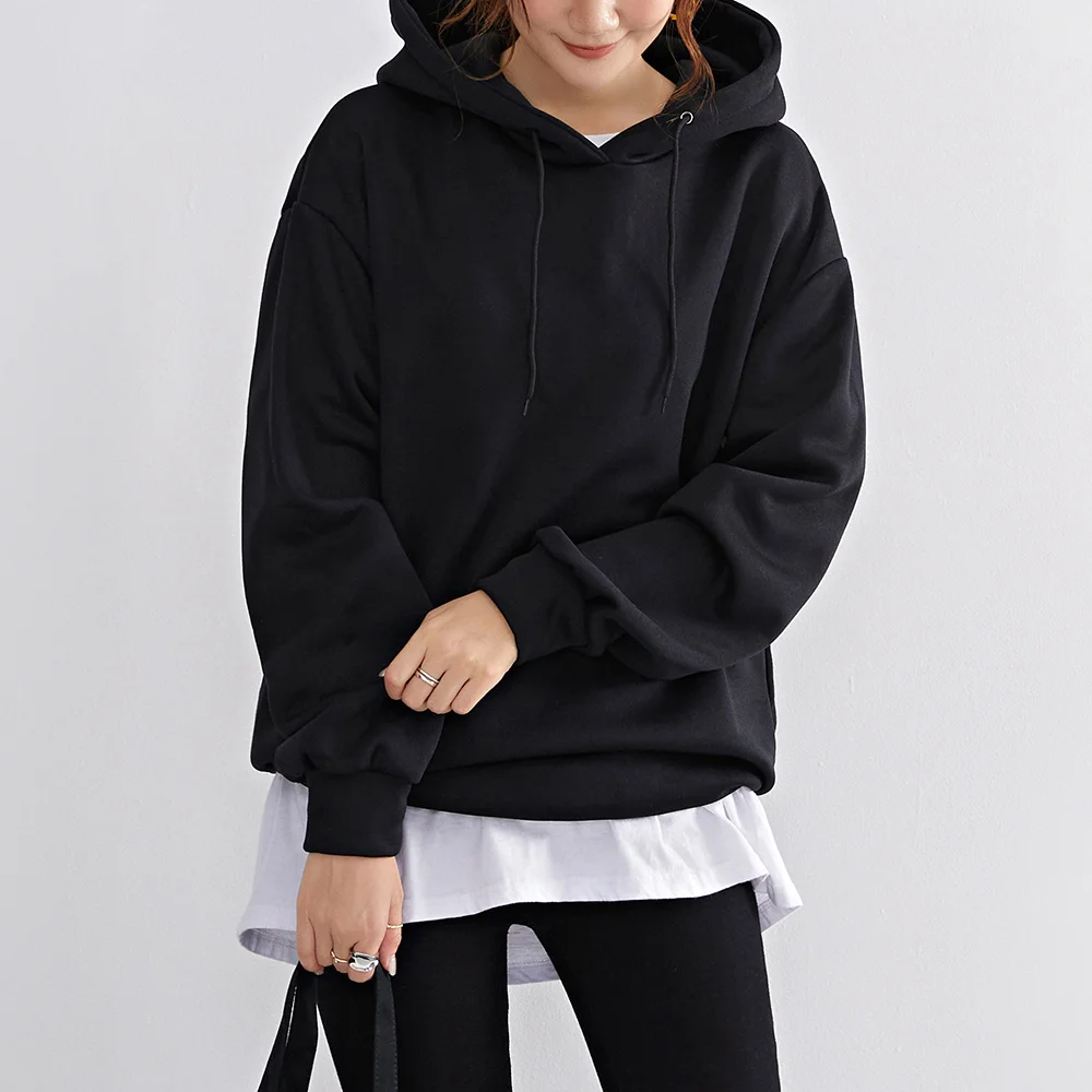 

Корейский женский пуловер на шнуровке с принтом, толстовка, свитер, Свободная Повседневная модная верхняя одежда с капюшоном и надписью на ...