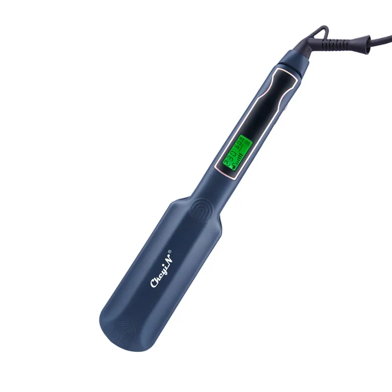 

CkeyiN 2 In 1 Hair Straightener Professional Flat Iron Ceramic Flat Iron Lcd Display Curling Iron Hair Straightening Rollers