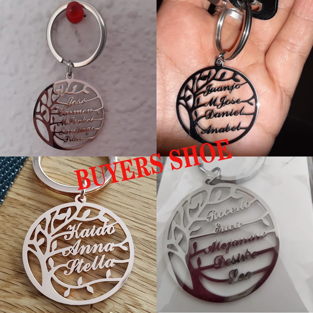 Lemegeton Брелок Древо жизни персонализированные брелки с именем на заказ для женщин