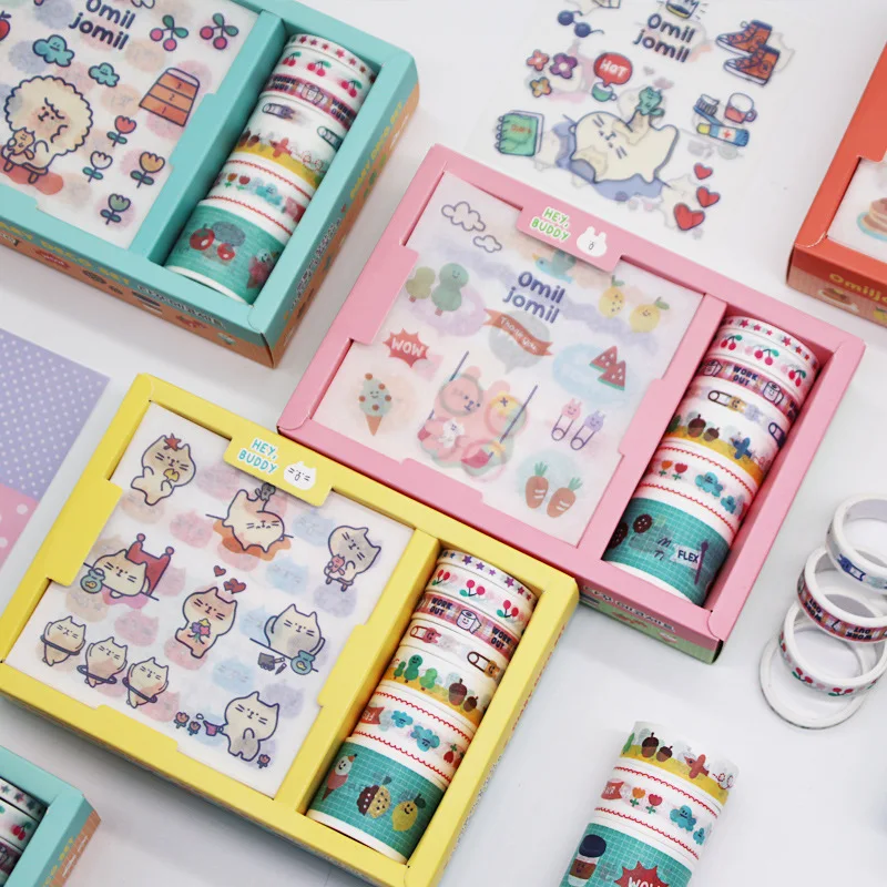 

BULA Cute Washi Tape Kawaii Masking Tape Decorative Stickers DIY Scrapbooking Diary Album Stick Label Party Decor Kids Gift