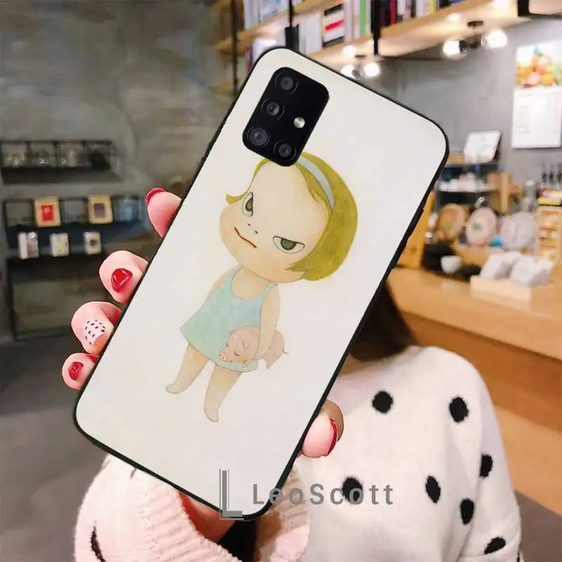 

japan Yoshimoto nara cartoon girl Phone Case For Samsung galaxy S 7 8 9 10 20 edge A 6 10 20 30 50 51 70 note 10 plus