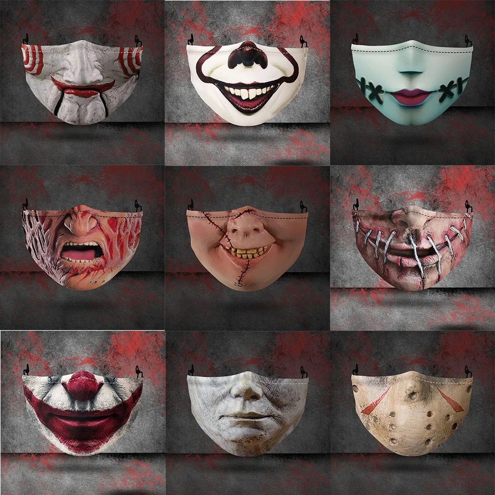 Лидер продаж Хэллоуин Джокер ужасные маски для рта женщин мужчин унисекс клоун
