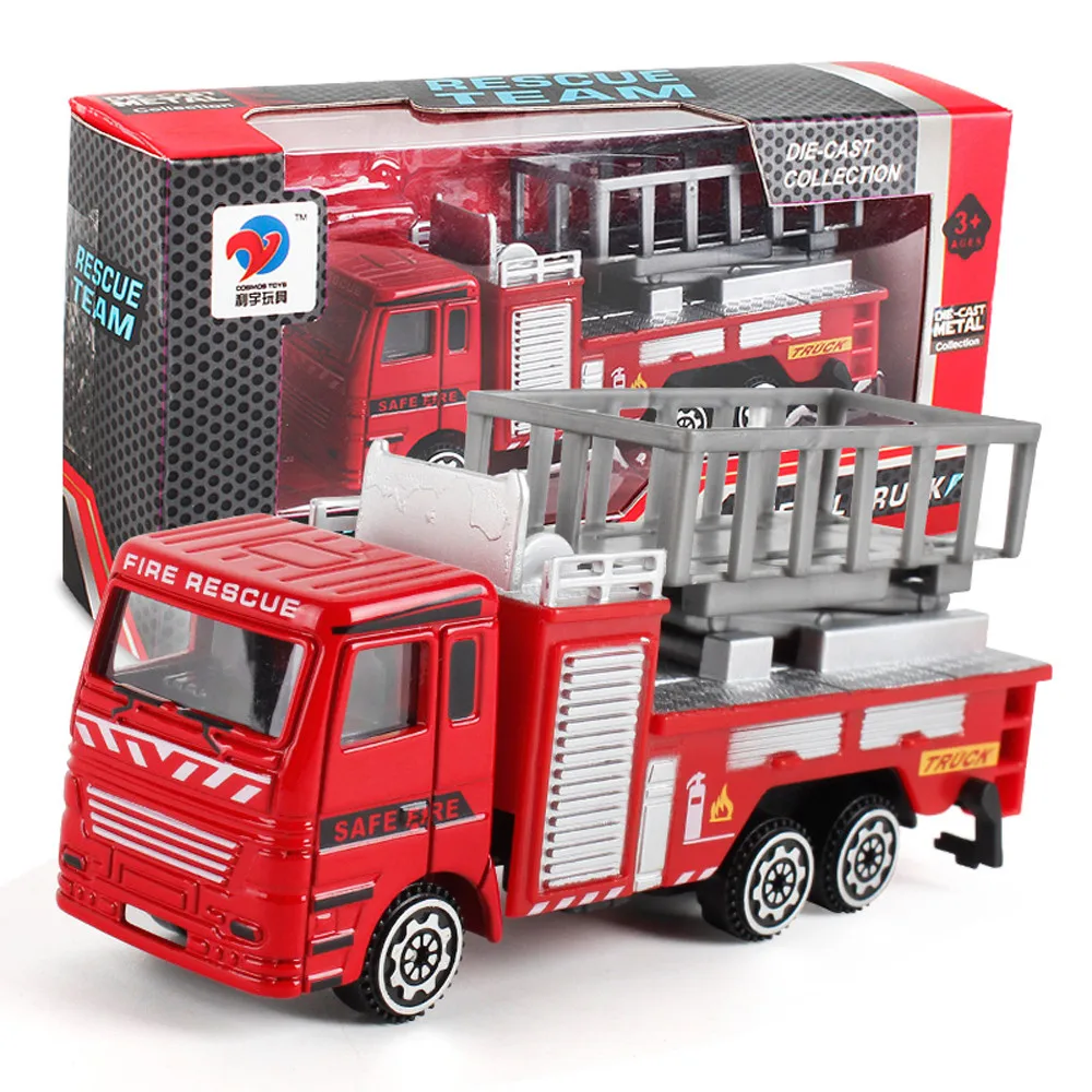 

Kids Toys Alloy Engineering Toy Mining Car Truck Children's Birthday Gift Fire Rescue Present Toys For Children Toy Vehicles